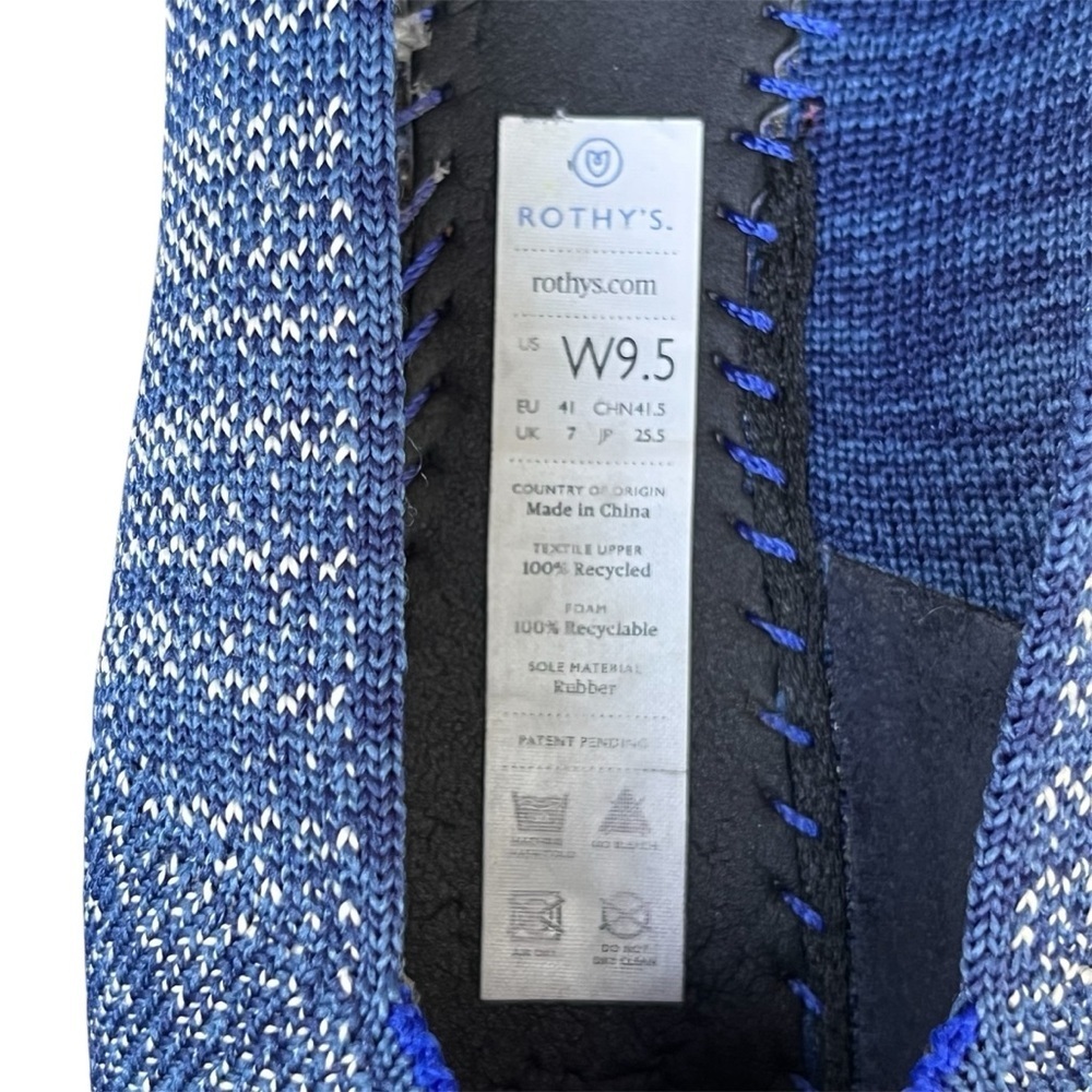Rothy’s The Point Flats in Blue Denim Knit – Size 9.5 - Picture 6 of 8